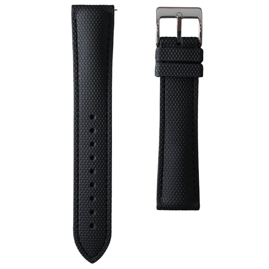 388 - Black weave FKM Rubber strap