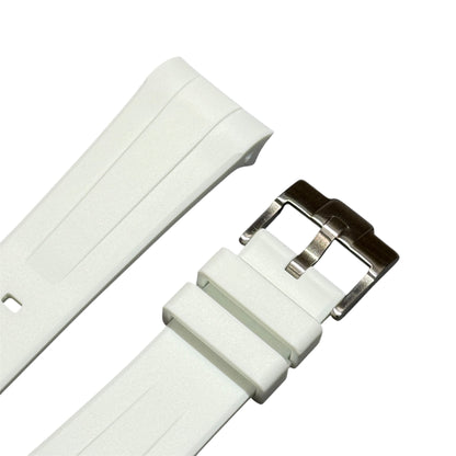 50F - White curve end Rubber strap for SW x BP Fifty fathoms