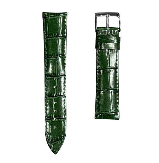 7A - Green genuine leather strap