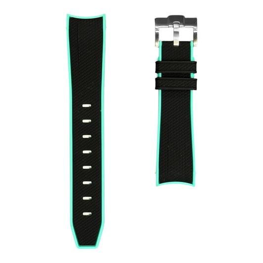 61M - Black/green Rubber strap