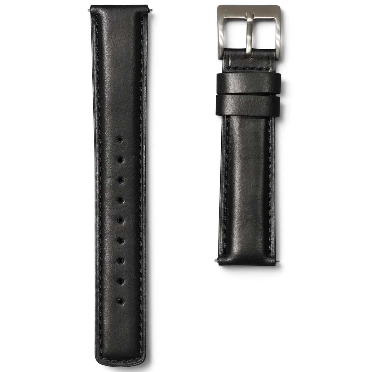 52A - Calf leather strap Black