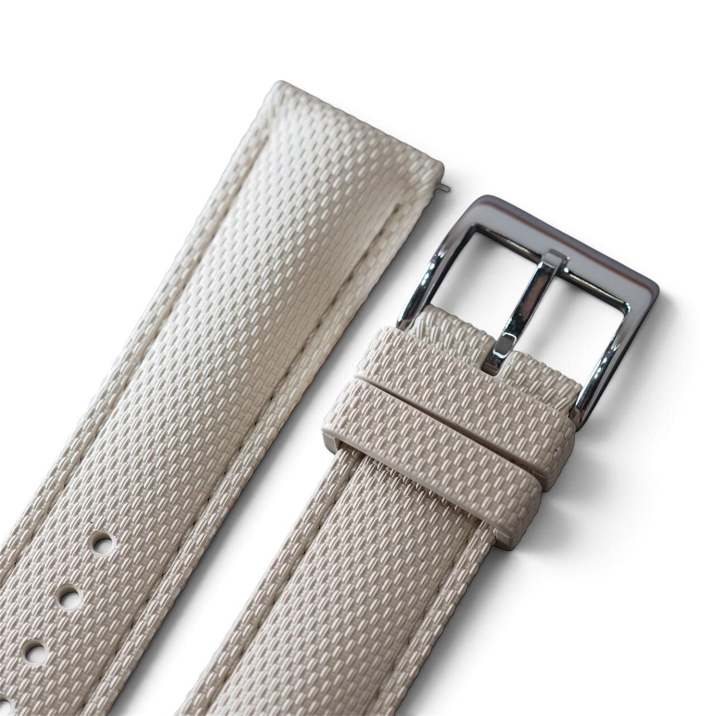 388 - Beige weave FKM Rubber strap