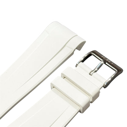 41B -  White Curve end FKM Rubber strap for BB41