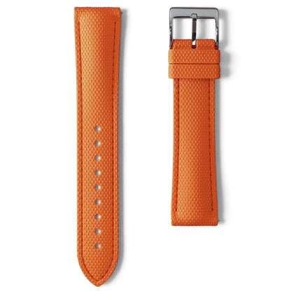 388 - Orange weave FKM Rubber strap