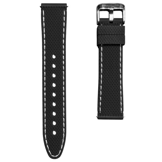 Waffle - Rubber strap Black
