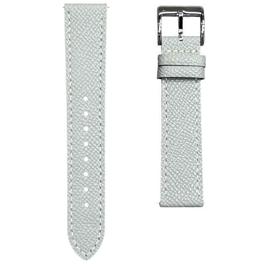 258D - Ice Blue Epsom strap with white stitching