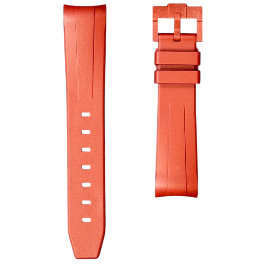 60M - Red Curve end Rubber strap