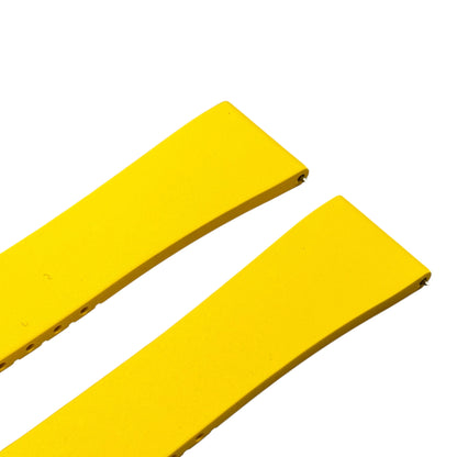 610 -  Yellow Adjustable FKM Rubber strap with clasps