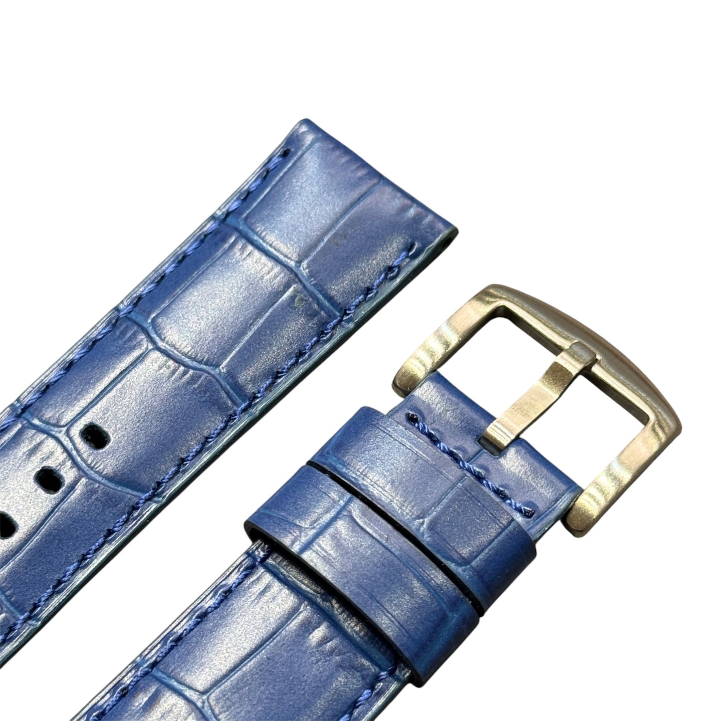 4A -  Royal blue Genuine leather strap