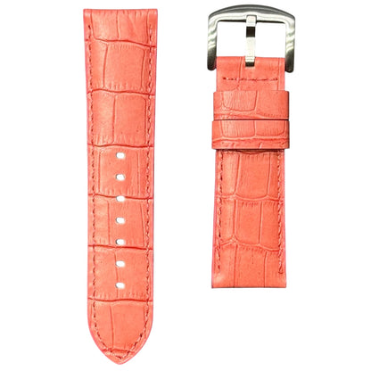 4A -  Orange Genuine leather strap