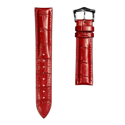 8A - Fire Red Genuine Leather strap