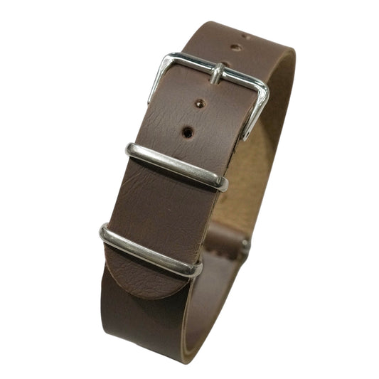 297 - Leather NATO Strap Dark Brown