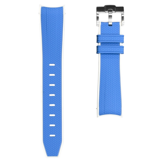 61M - Blue/White Rubber strap