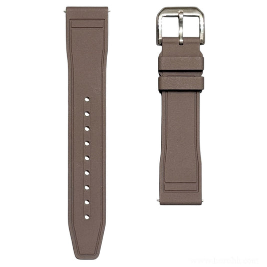 607 - Brown grey FKM Rubber strap