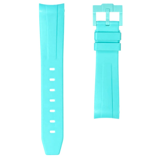 60M - Mint Green Curve end Rubber strap