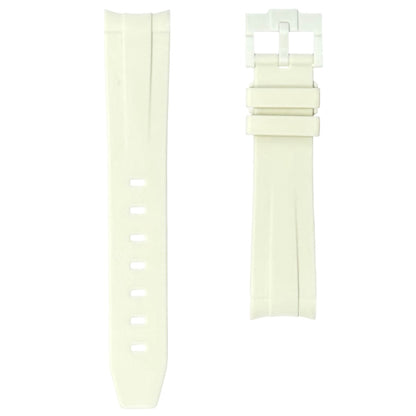 60M - Off white Curve end Rubber strap