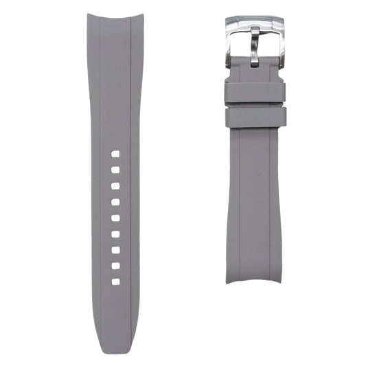 63M - Grey Curve end rubber strap