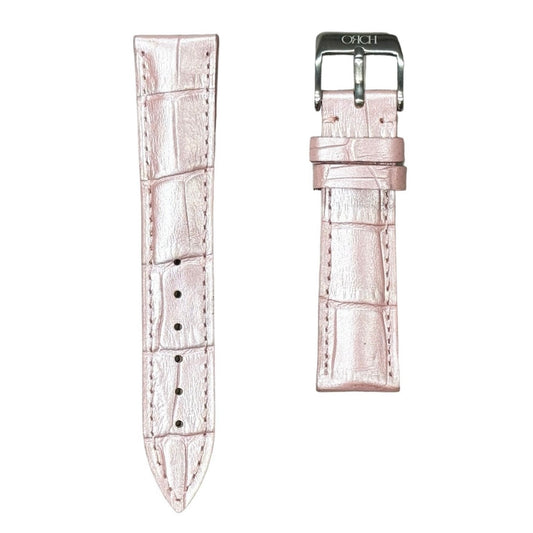7A - Pearl pink genuine leather strap