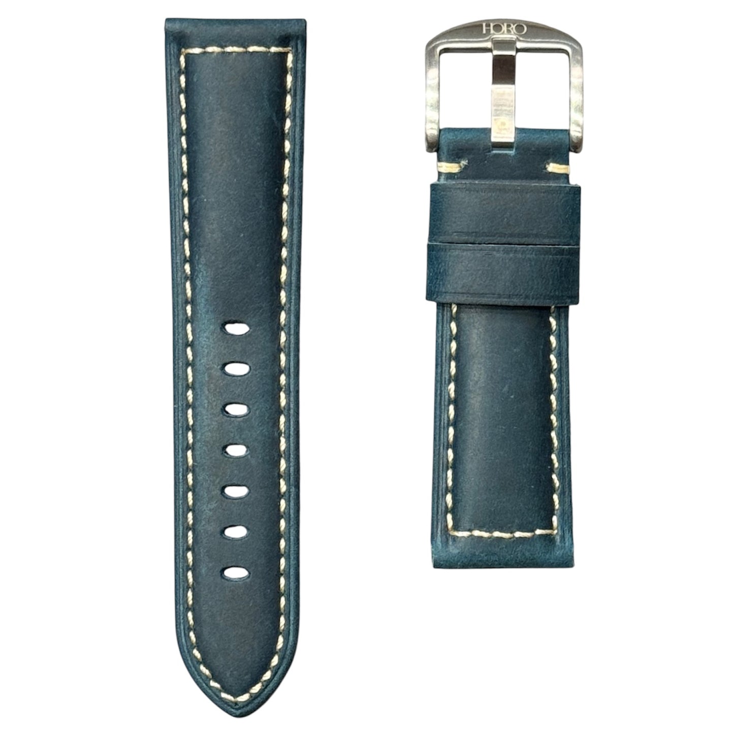 969 - Calf leather strap Matt Royal blue