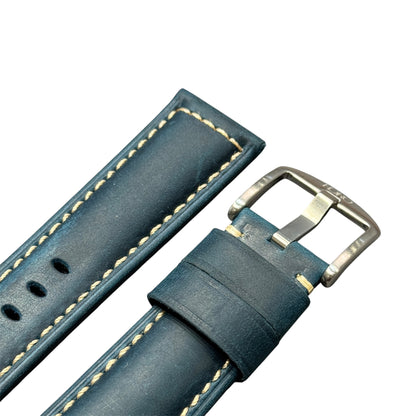 969 - Calf leather strap Matt Royal blue