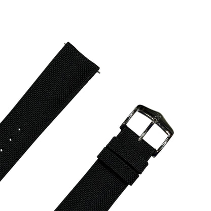 Hirsch ARNE Animal-Free Sailcloth Effect Performance Watch Strap - BLACK