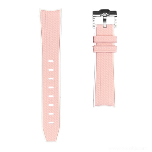 🎁 61M - Pink/White Rubber strap (100% off)