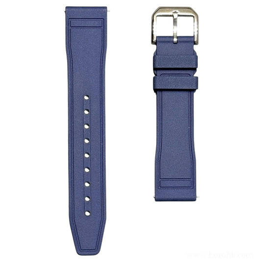 607 - Navy blue FKM Rubber strap