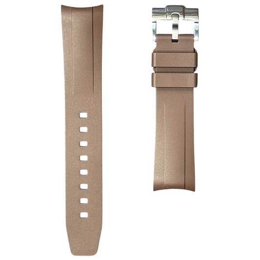 58B - Brown Curve end FKM Rubber strap for BB58/54