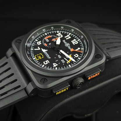 Bell & Ross BR-03 Chrono Display Rafale Solo Display 42mm Ref. BR0394-RSD-CE/SRB