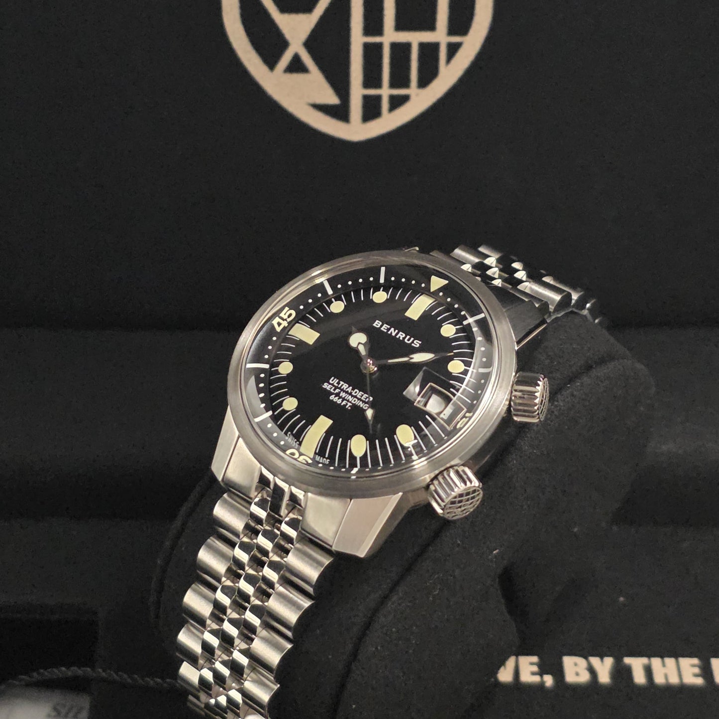 Benrus Ultra-Deep 36.5mm Watch  Ref.UD-SA-BK-SS
