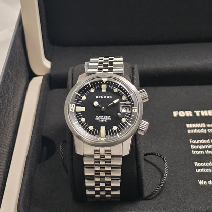 Benrus Ultra-Deep 36.5mm Watch  Ref.UD-SA-BK-SS