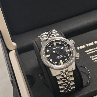 Benrus Ultra-Deep 36.5mm Watch  Ref.UD-SA-BK-SS