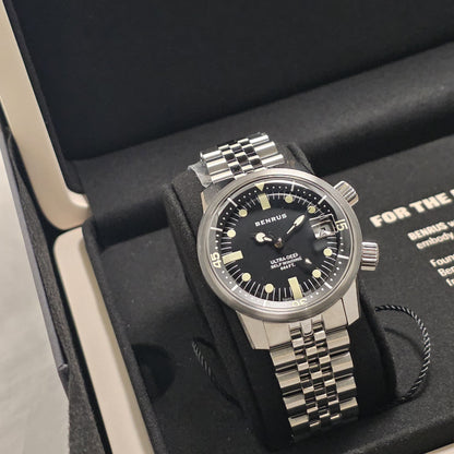 Benrus Ultra-Deep 36.5mm Watch  Ref.UD-SA-BK-SS